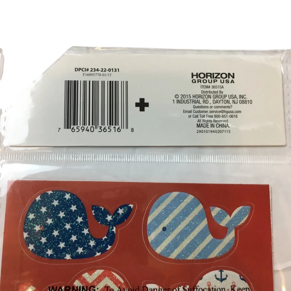 Patriotic Whale Glitter Stickers July 4th Stars Stripes Chevron 60 Total NEW